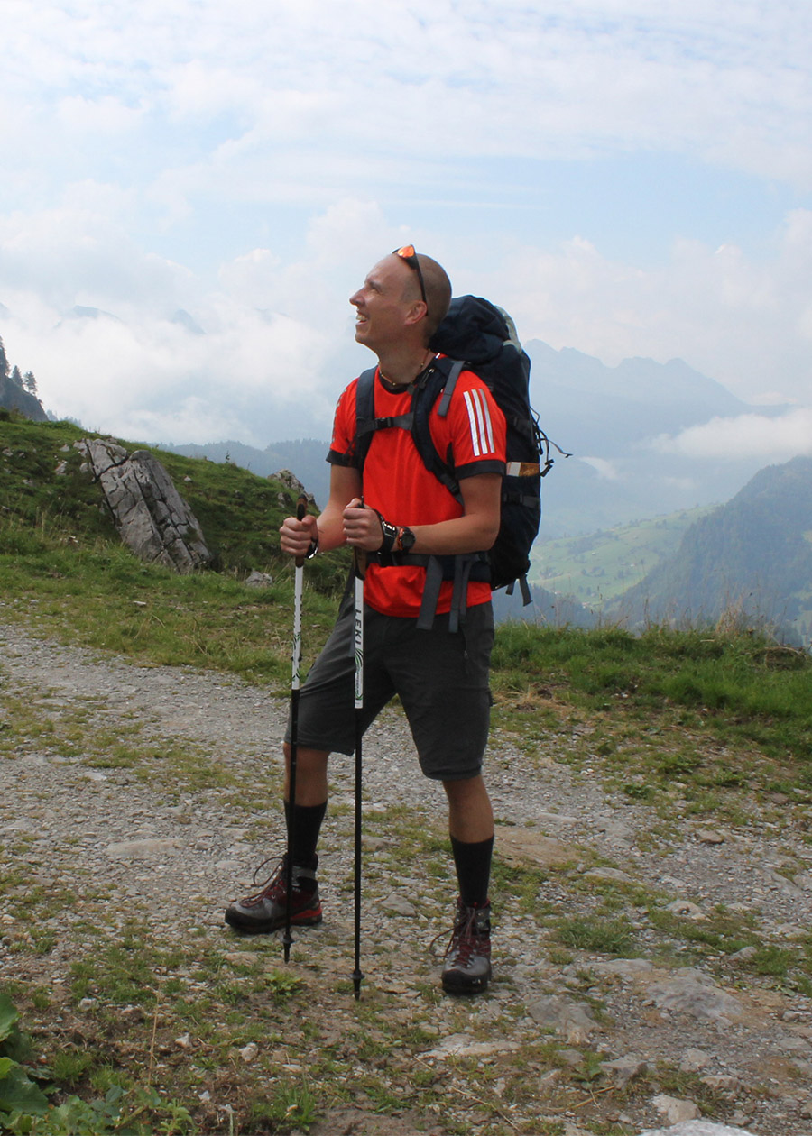 Tobias Fischer beim Bergsteigen